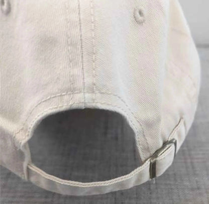Island Bum Polo Style Dad Ball Cap | 6-Panel | Pre-Washed & Soft | Off White with Navy Logos