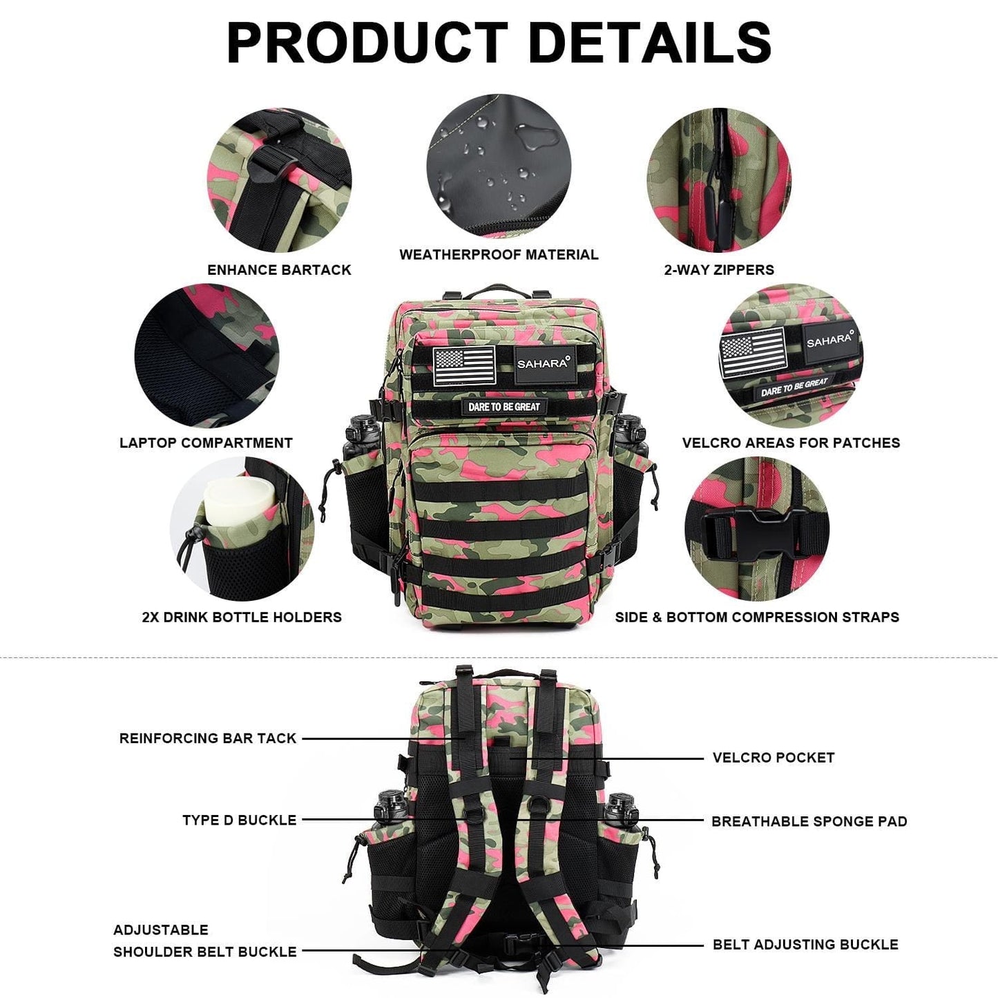 Raider Series Tactical Laptop Backpack | Fits 11"–17.3" | Military-Grade | 6 Colors