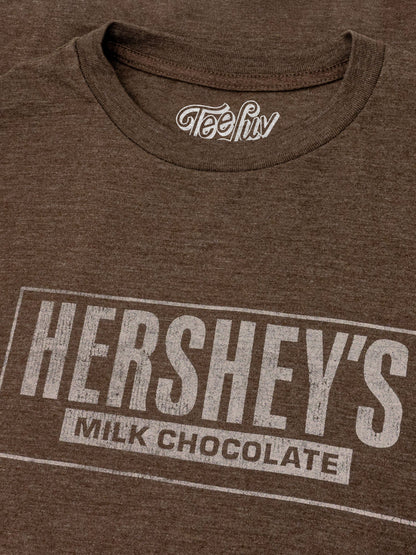 Hershey's Milk Chocolate T-Shirt | Distressed Logo | Brown Heather