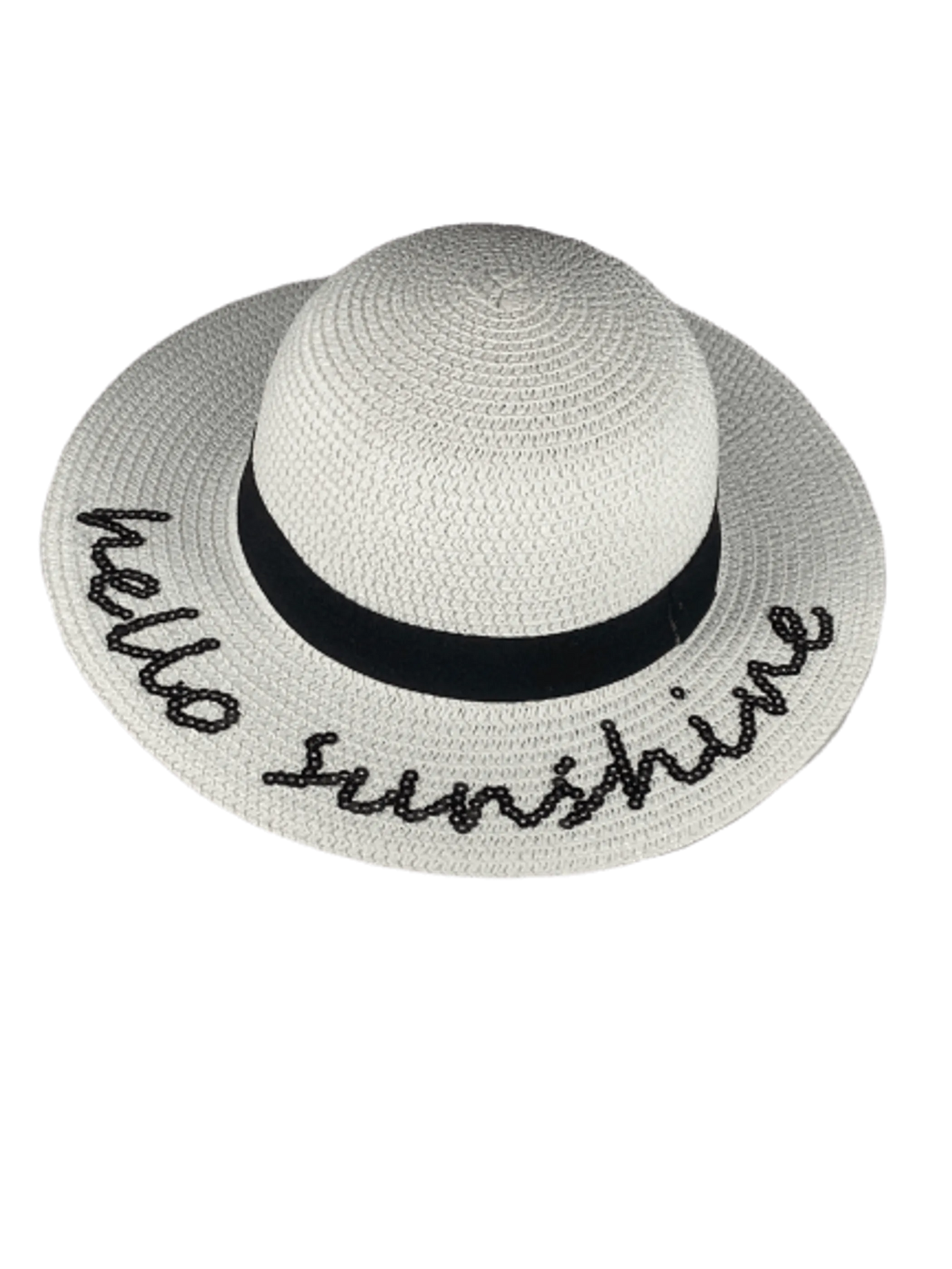 BANZ Hello Sunshine Sunhat – UPF 50+ Kids Sequin Sun Hat | White & Black