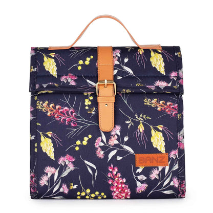 BANZ Insulated Lunch Cooler Bag – Eco-Friendly, Australian Floral Design