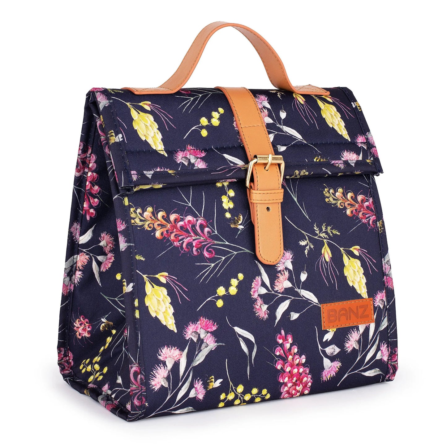 BANZ Insulated Lunch Cooler Bag – Eco-Friendly, Australian Floral Design
