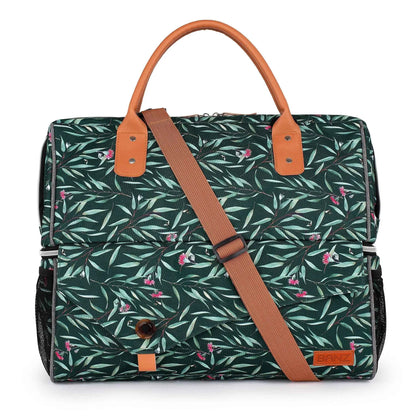BANZ Insulated Picnic Cooler Bag – Large, Dual Compartment, Australian Floral Design