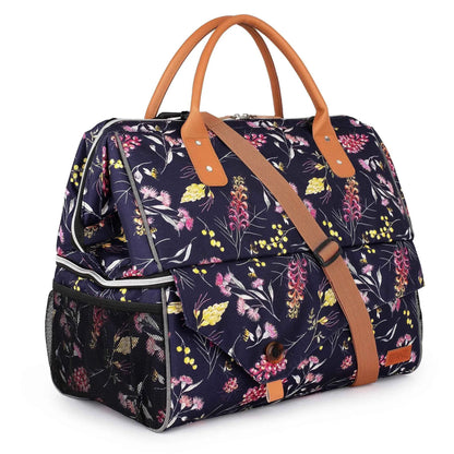 BANZ Insulated Picnic Cooler Bag – Large, Dual Compartment, Australian Floral Design
