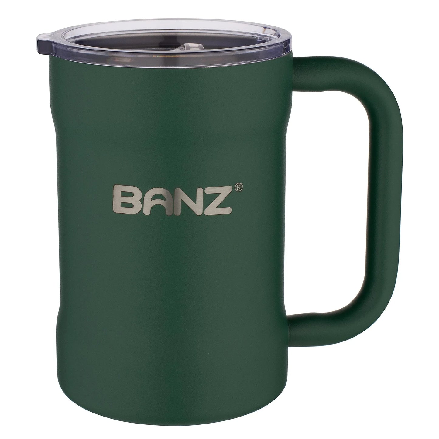 BANZ Stainless Steel Travel Mug – 16 oz, Hot & Cold, Powder-Coated
