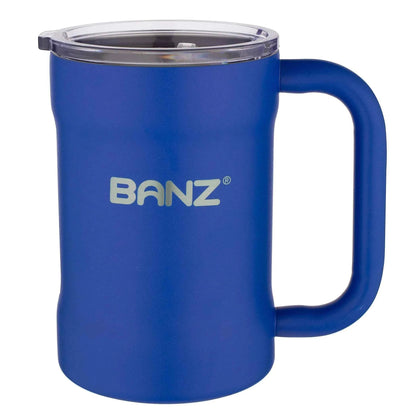 BANZ Stainless Steel Travel Mug – 16 oz, Hot & Cold, Powder-Coated
