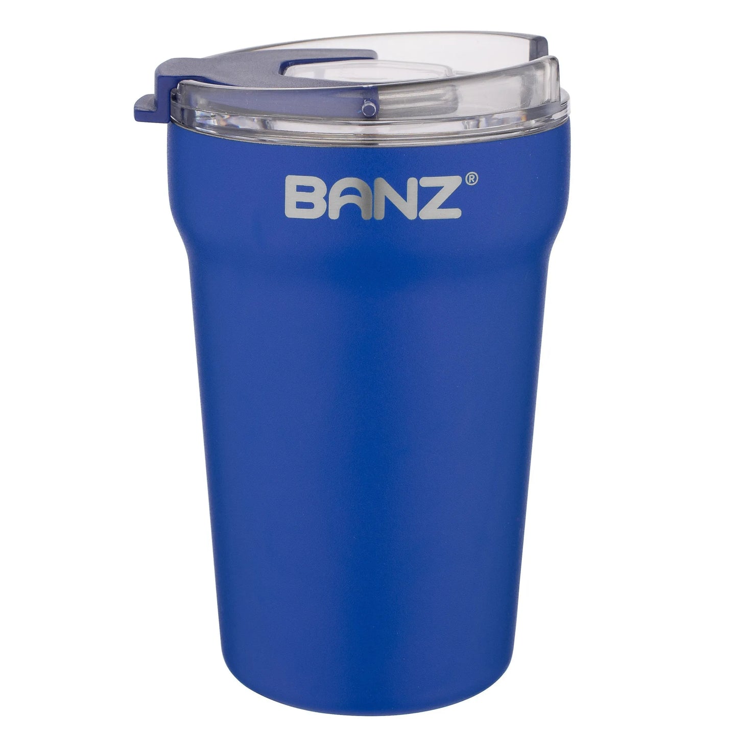 BANZ Stainless Steel Travel Cup – 14 or 18 oz, Flip Lid & Straw