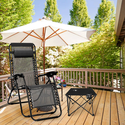 LakeForest Folding Camping Table with 2 Cup Holders – 600D Oxford, 44 lb Capacity | 18.5"x18.5" | 2.2 lbs | 1-Pc & 2-Pc Sets