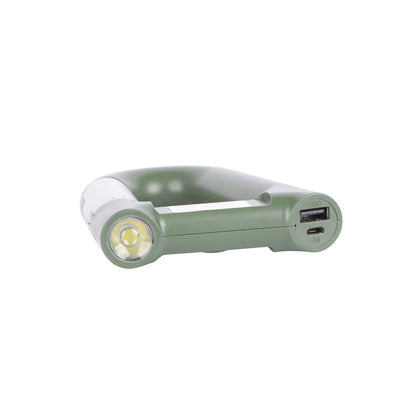 Carabiner Power Bank – 2,200mAh with LED Flashlight & Compass | Clip-On Charger for Hiking, Camping & Travel