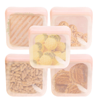 purifyou Reusable Silicone Food Storage Bags - Set of 5