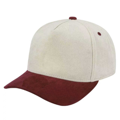 5-Panel Suede Snapback Cap | 29 Colors & Two-Tone Options - Niksstuff