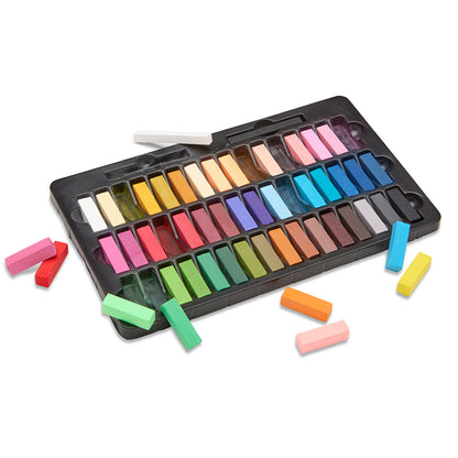 Kingart Soft Pastels Half Stick Set - 50 Pieces