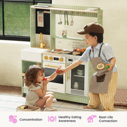 Tiny Land BistroSwitch 2-in-1 Play Kitchen & Bistro with 23 Accessories