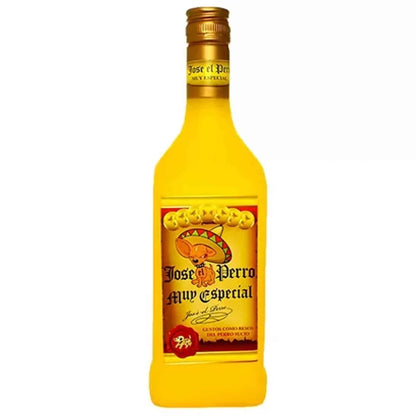 VIP Products Silly Squeaker Liquor Bottle Dog Toy | Jose the Perro | Yellow, Red & Black