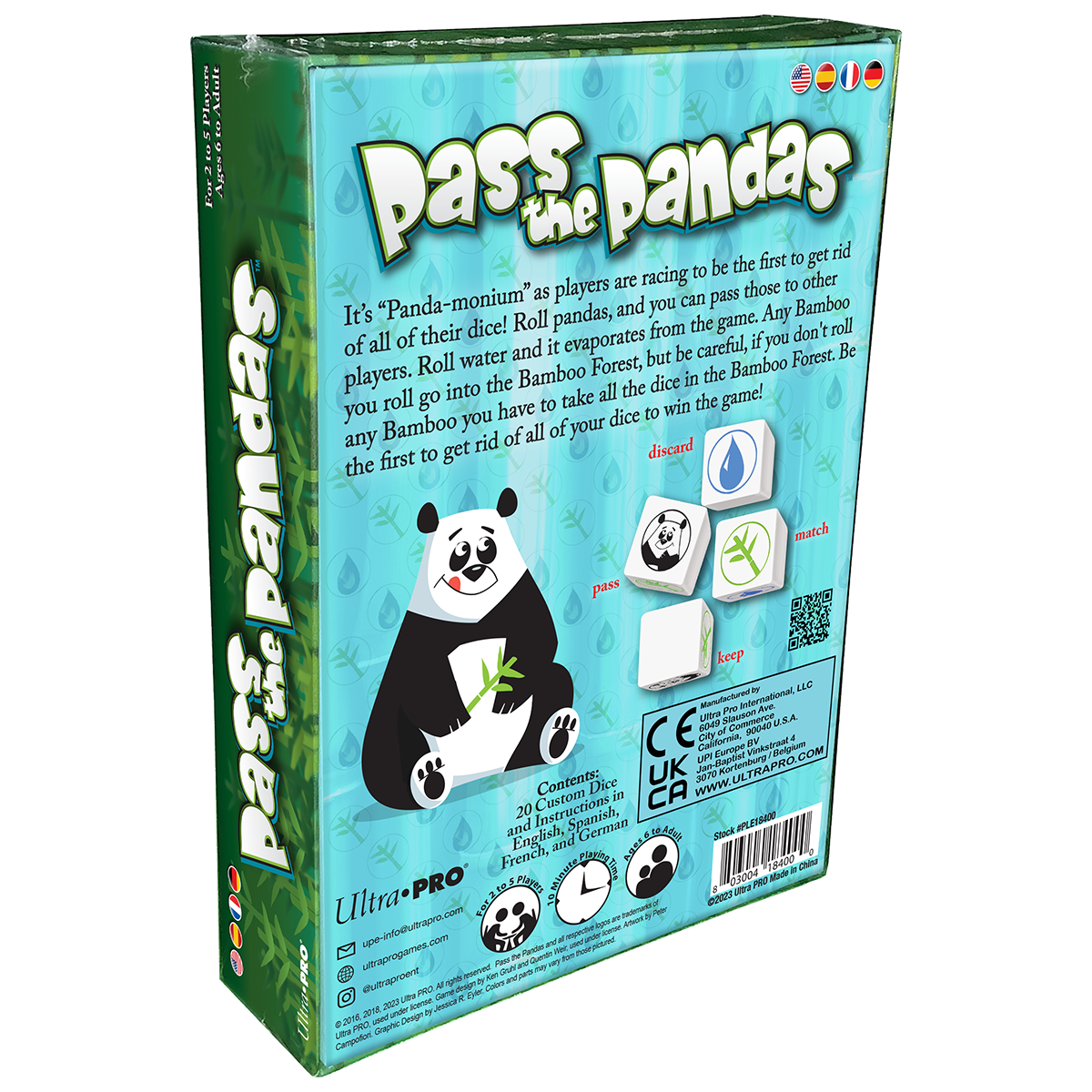 Pass the Pandas Dice Game - 2-5 Players, Ages 6 and Up