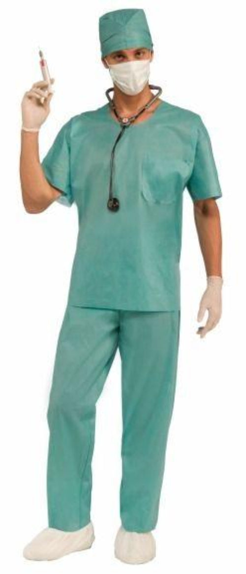 E.R. Doctor Adult Costume - One Size Includes Cap & Mask