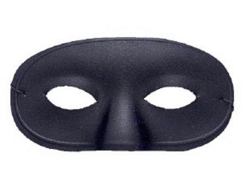 Black Domino Eye Mask - Elastic Band Costume Accessory
