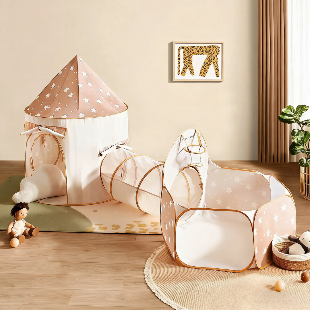 Tiny Land 3-in-1 Play Tunnel, Tent and Ball Pit Set