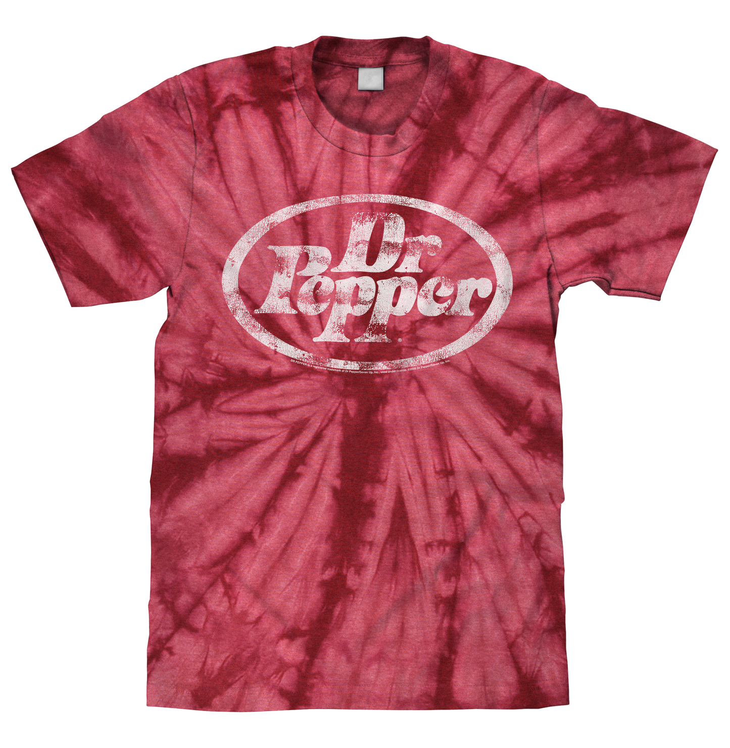 Dr Pepper Oval Logo T-Shirt – Crimson Red Tie Dye