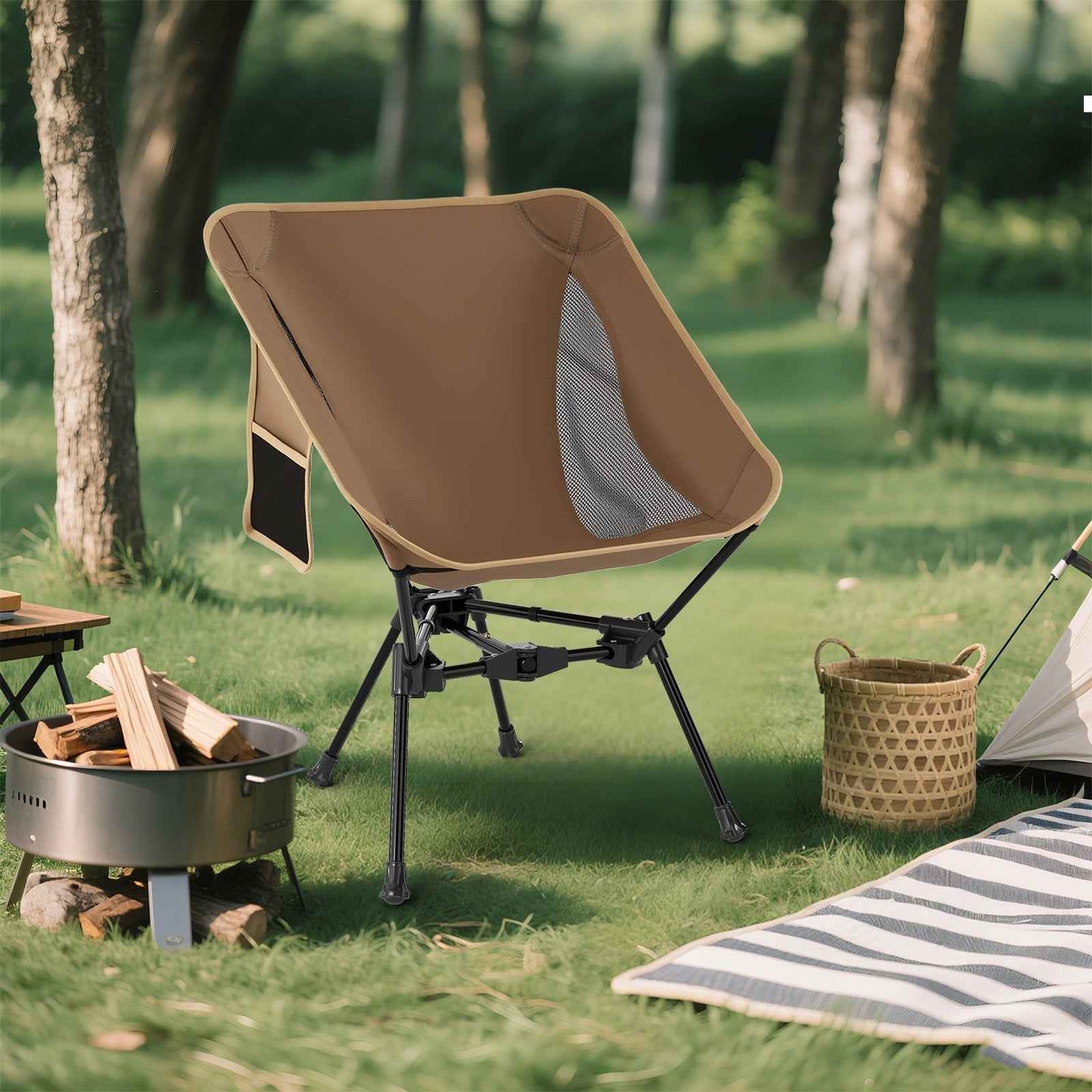 Portable Camping Chair with Compact Carrying Bag