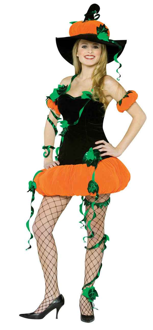 Women's Pumpkin Witch Costume - One Size Fits 6-12