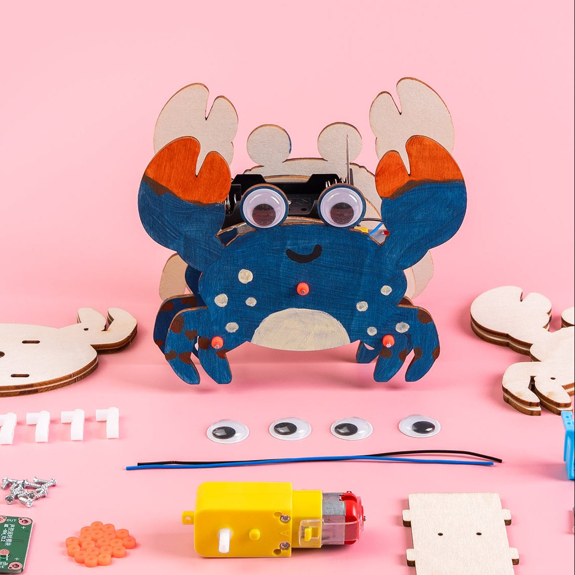 Sound-Activated Walking Crab STEM Kit | Build, Paint & Watch It Walk | Clap to Activate