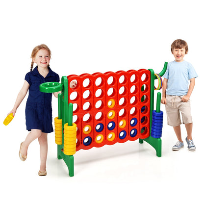 2.5 ft 4-to-Score Giant Game Set with Basketball Hoop and Toss Rings