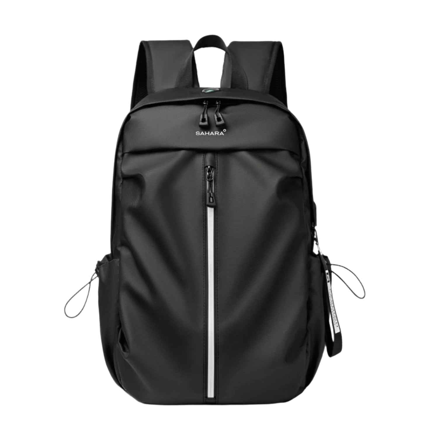UrbanFlow Slim USB Laptop Backpack | Water-Resistant | Fits up to 16" | Black & Cool Gray