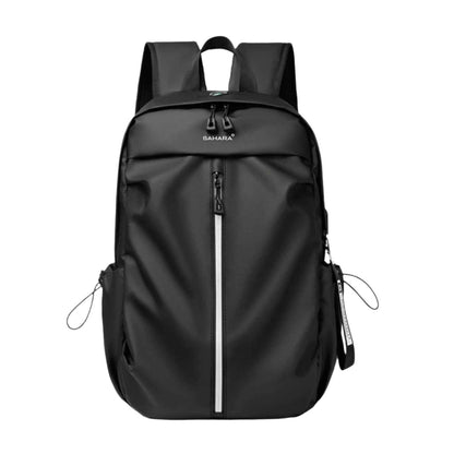 UrbanFlow Slim USB Laptop Backpack | Water-Resistant | Fits up to 16" | Black & Cool Gray