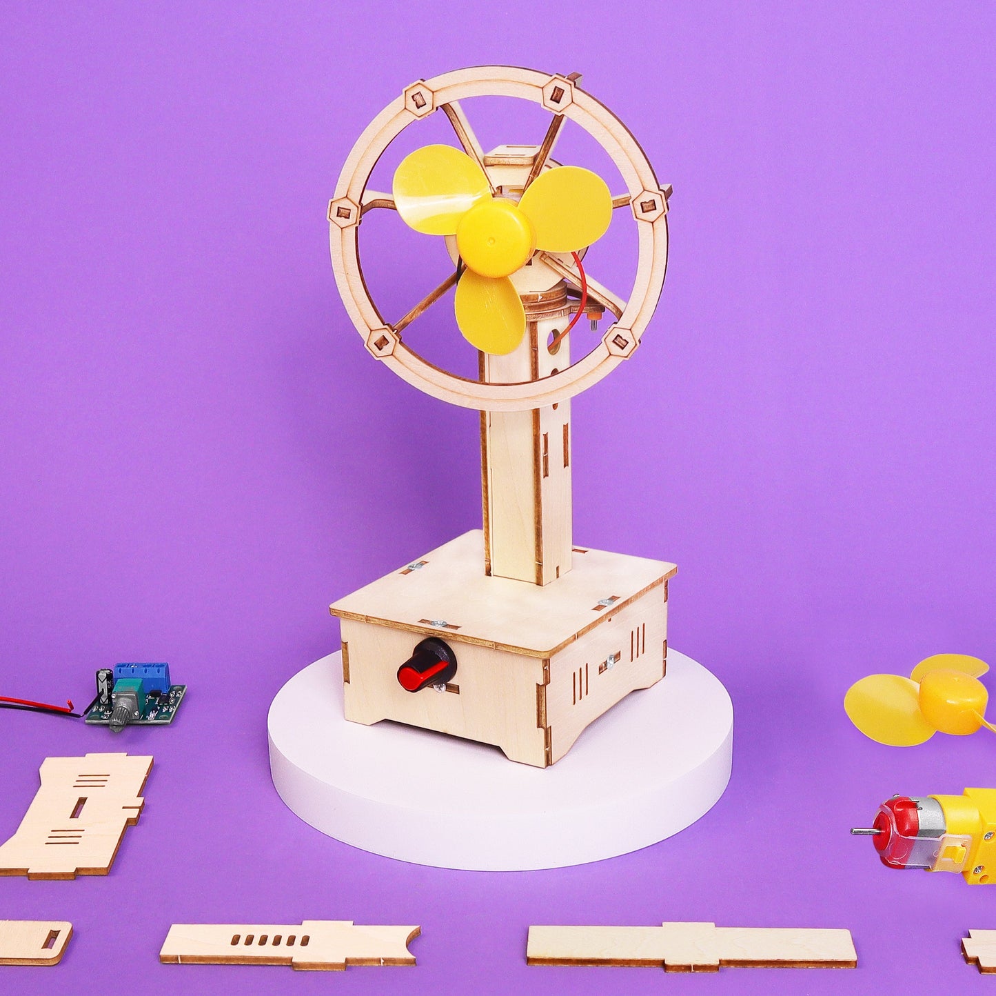 Oscillating Fan DIY Kit | Aerodynamics STEM Toy for Kids Ages 10+ - Niksstuff