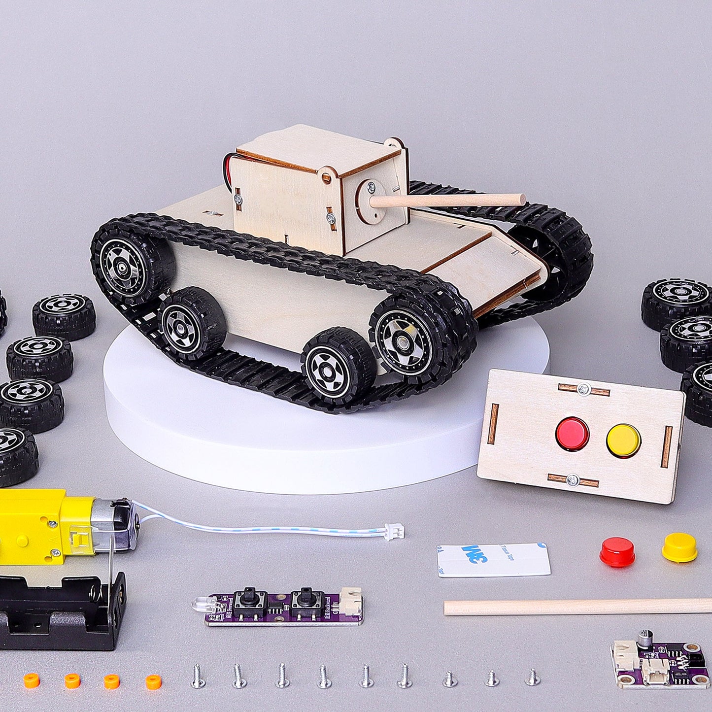 Remote-Controlled Tank DIY Kit | Engineering STEM Toy for Kids 10+ - Niksstuff