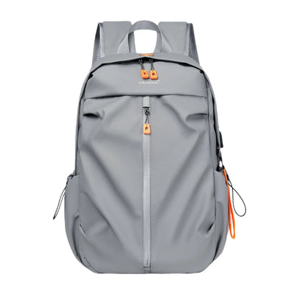 UrbanFlow Slim USB Laptop Backpack | Water-Resistant | Fits up to 16" | Black & Cool Gray
