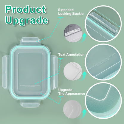 16-Piece Tempered Glass Food Storage Container Set with Airtight Lids | Microwave & Oven Safe