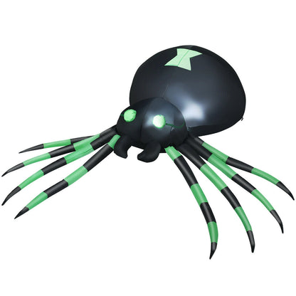 6 Feet Halloween Inflatable Spider with LED Lights