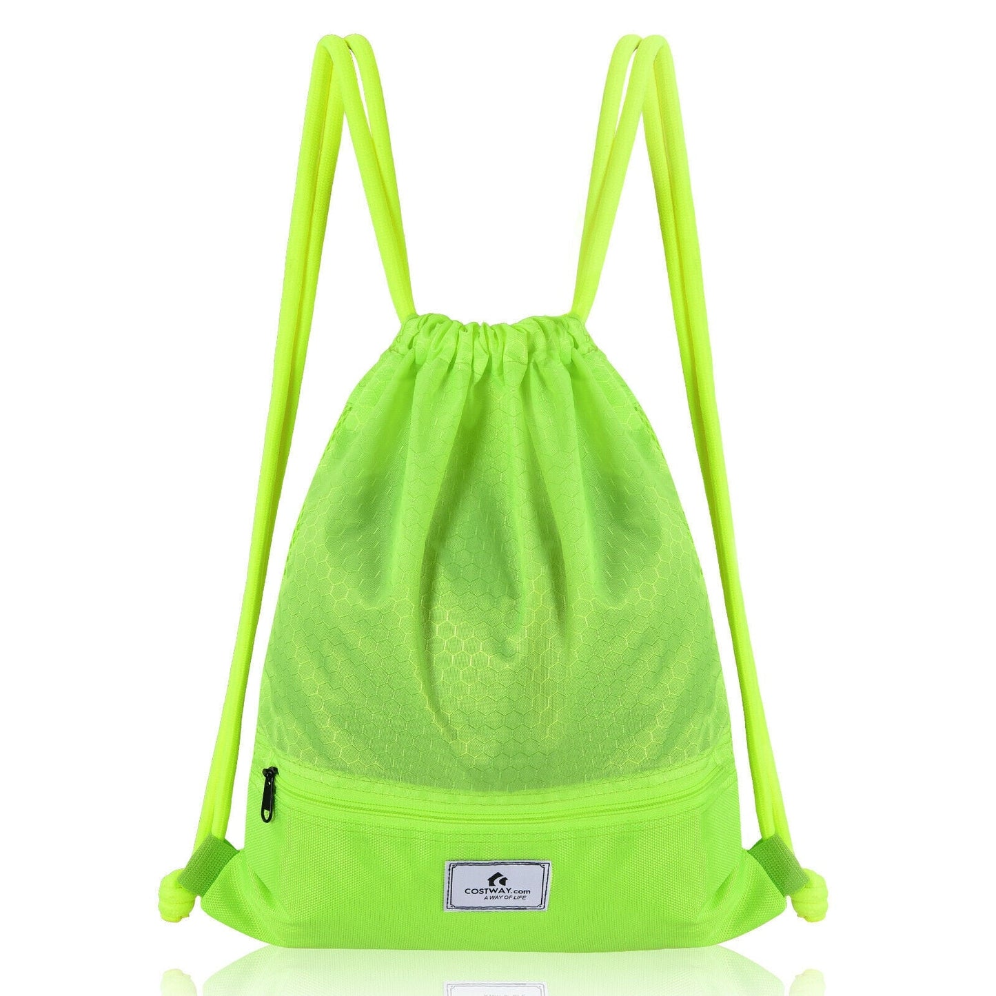 Foldable Drawstring Backpack with Zipper Pockets | Gym Travel Sports - Niksstuff