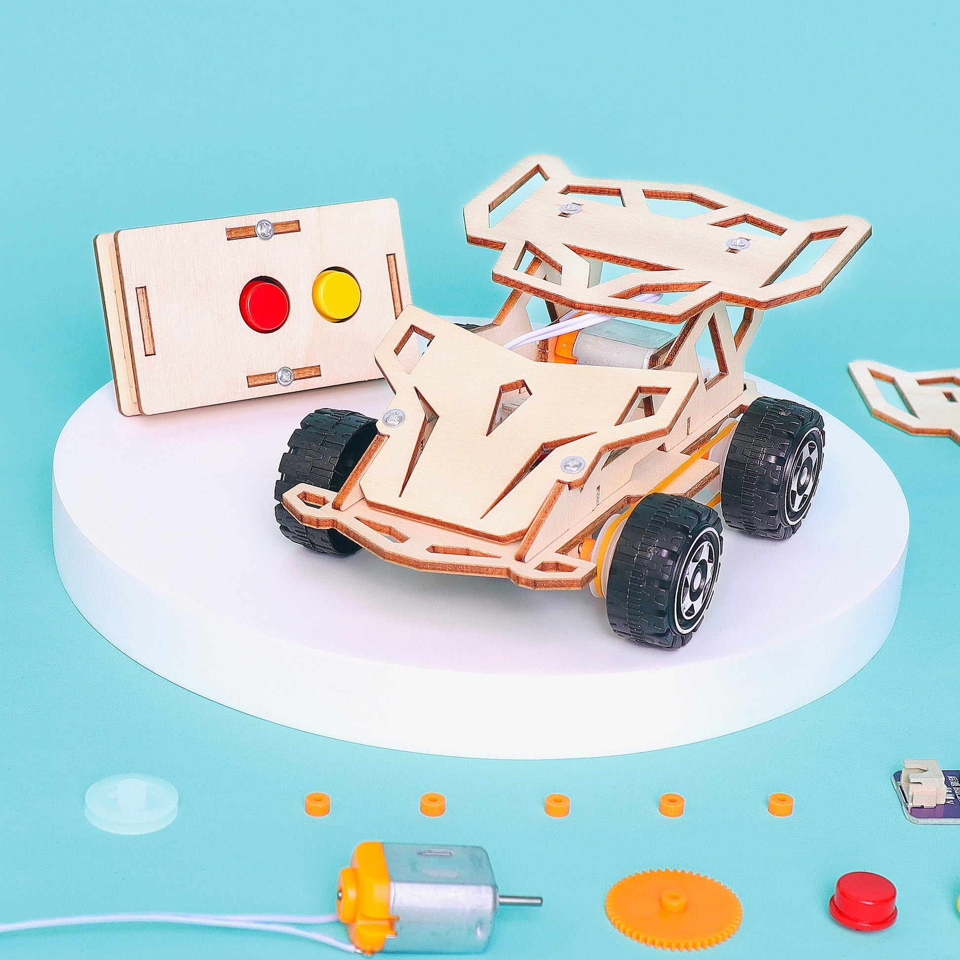 Infrared RC Car DIY Kit | IR Science STEM Toy for Kids Ages 8+ - Niksstuff