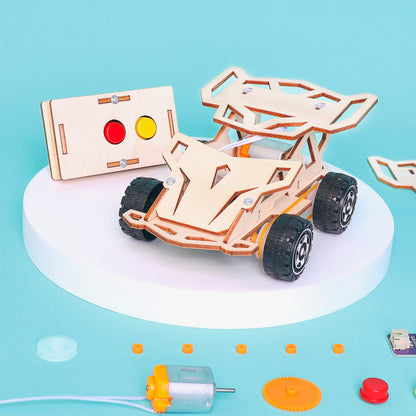 Infrared RC Car DIY Kit | IR Science STEM Toy for Kids Ages 8+ - Niksstuff