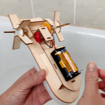 Paddlewheel Boat DIY Kit | Maritime Engineering STEM Toy Ages 6+ - Niksstuff
