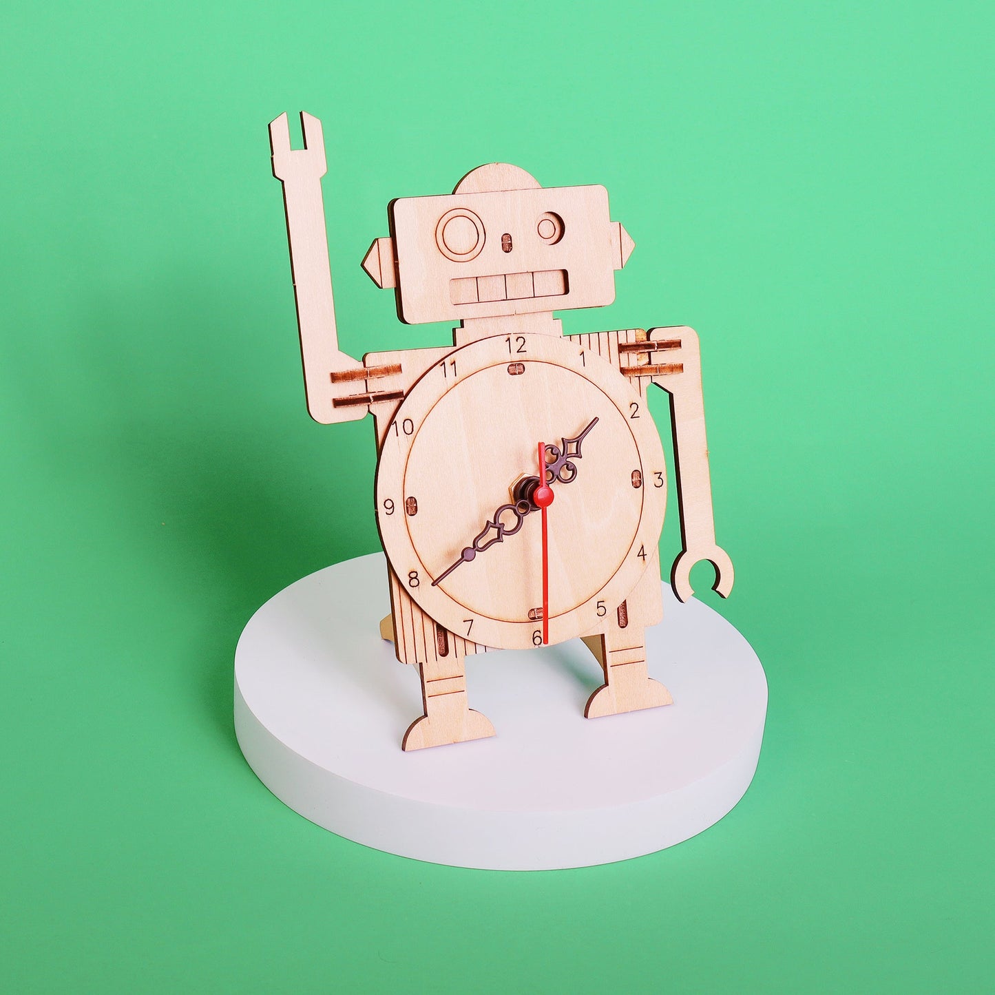 Robot Clock DIY Kit | Personalized STEM Toy for Kids Ages 6+ - Niksstuff