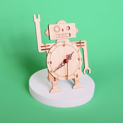 Robot Clock DIY Kit | Personalized STEM Toy for Kids Ages 6+ - Niksstuff