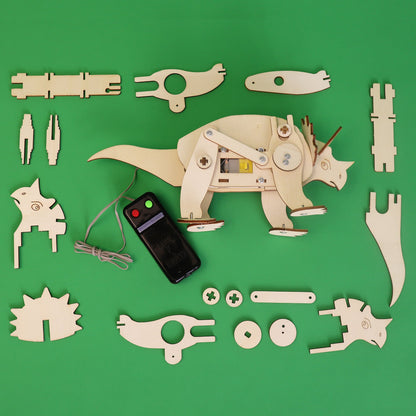 Triceratops Robot DIY Kit | Educational STEM Toy for Kids 8+ - Niksstuff
