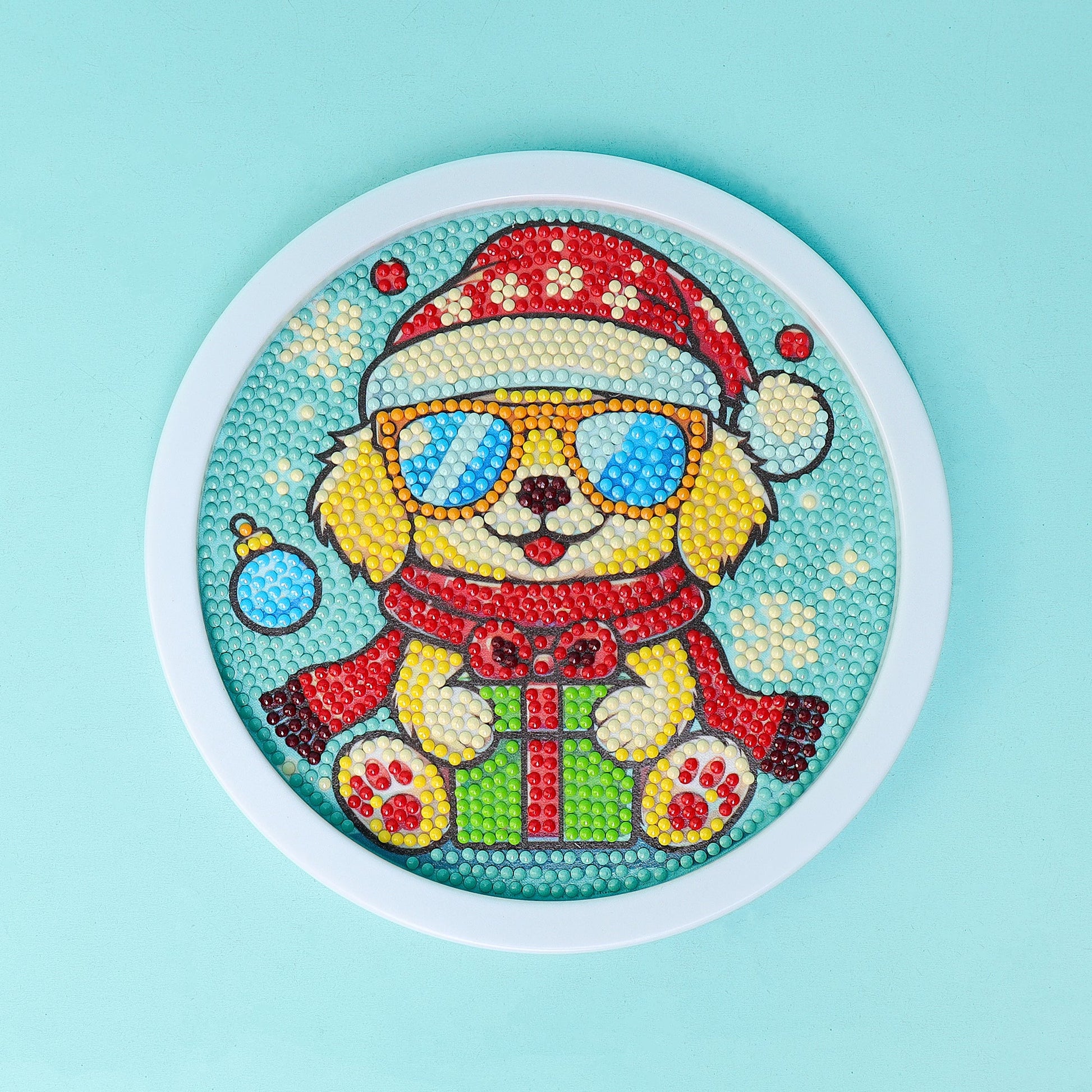 Diamond Art Kit | Christmas Themes – Santa, Puppy & Unicorn | Ages 6+ - Niksstuff