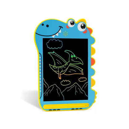 Kids LCD Writing Tablet 8.5" | Dinosaur Color Display | One-Click Erase | Screen Lock | Blue or Pink