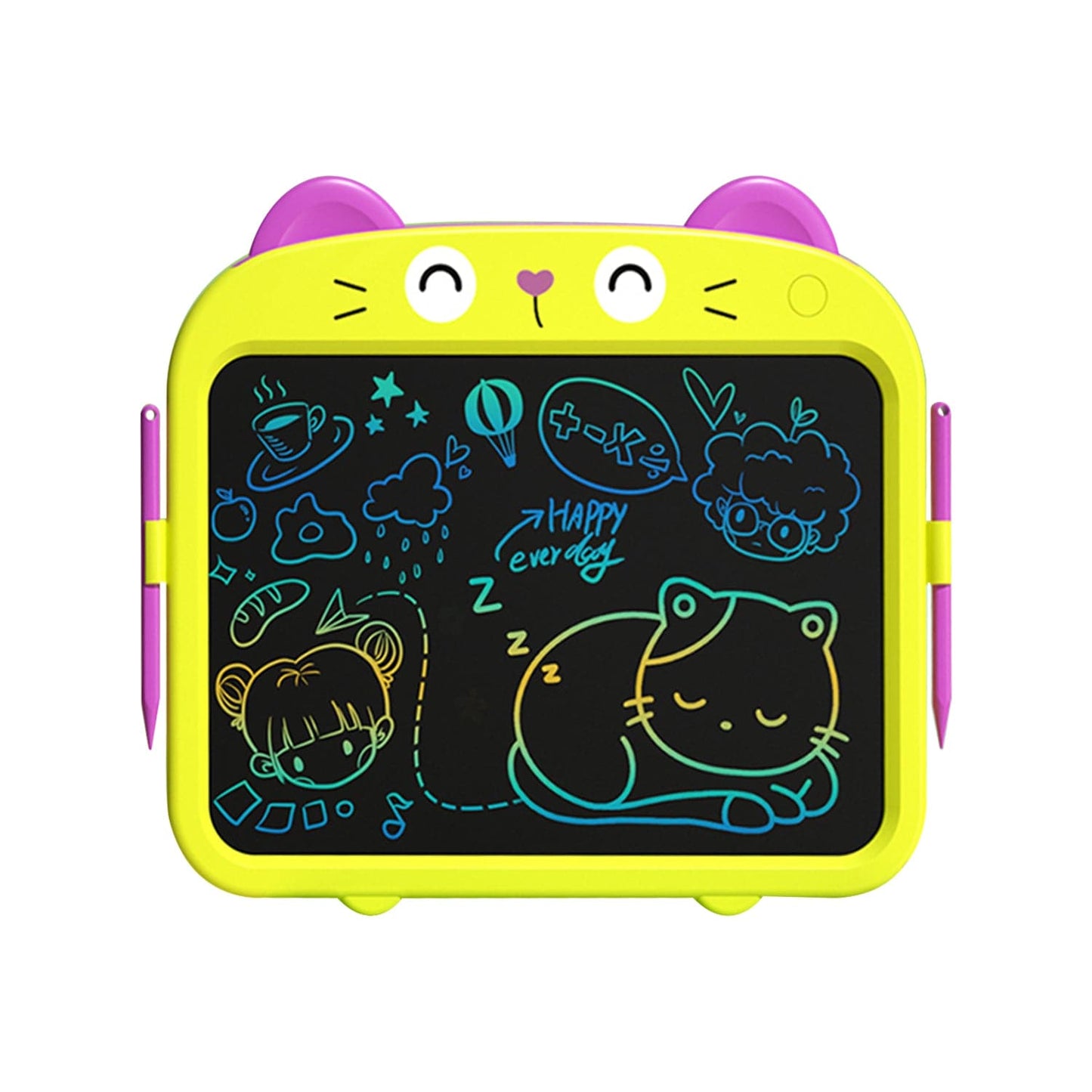 Kids LCD Writing Tablet 13.5" | Large Color Display | One-Click Erase | Waterproof | Teal, Yellow or Pink