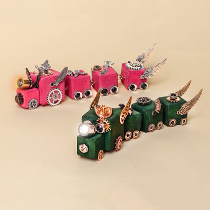 DIY Timber Train Kit | Wooden Train with LED Light & Paint - Niksstuff