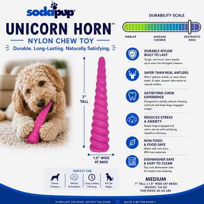SodaPup Princess Pack 2-Pack Dog Toy - Pink Glitter Ball & Unicorn