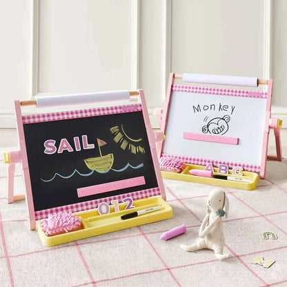 Tiny Land® Double-Sided Magnetic Tabletop Easel | Pink, Oatmeal or Green