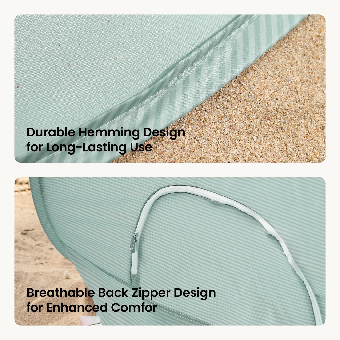 Tiny Land® 3-in-1 Baby Beach Tent with Built-In Splash Pool – UPF50+ Shade, Wind Protection & Water Play | Toddlers