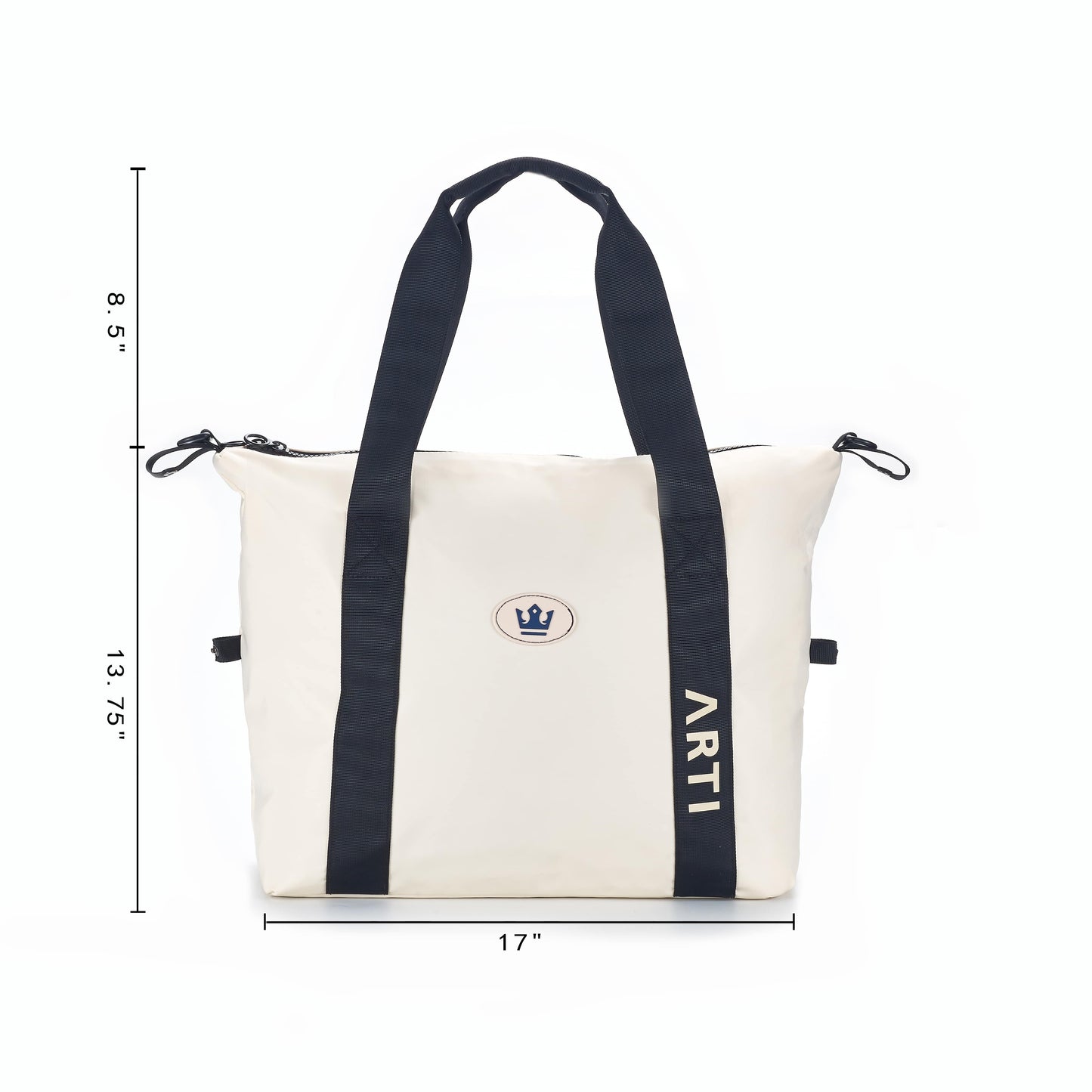 ARTI Signature Duffle Bag | Cream | 17"×13.75"×6.5" | Polyester | Removable Strap | ARTI - Niksstuff