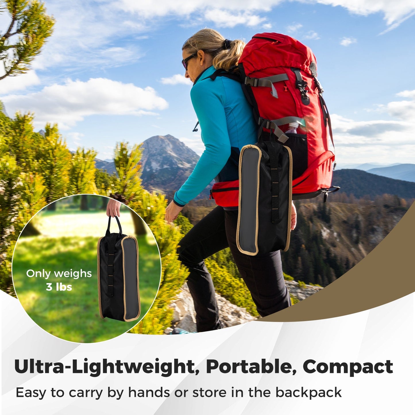 Portable Camping Chair with Compact Carrying Bag